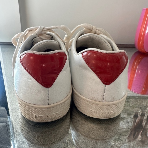 Prada Blue Logo Low-top Sneakers - Picture 3 of 4